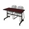 Kobe Rectangle FlipTop Table, 48" W, 29" H, Laminate Top, Mahogany MKFT4830MH44GY - alternate 1